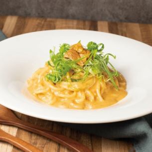 "Sea urchin" Raw sea urchin in rich cream sauce