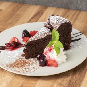 Homemade moist gateau chocolat