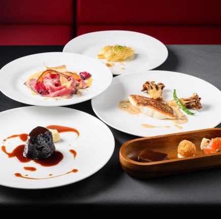 【デギュスタシオンディナーコース】 シャルキュトリー/シーザーサラダ/魚料理/肉料理/デザート