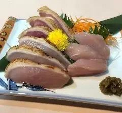 Assortment of 3 kinds of chicken sashimi