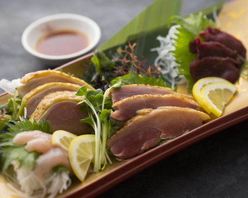 Horsemeat sashimi platter