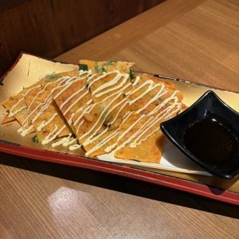 ニラとキムチのチヂミ