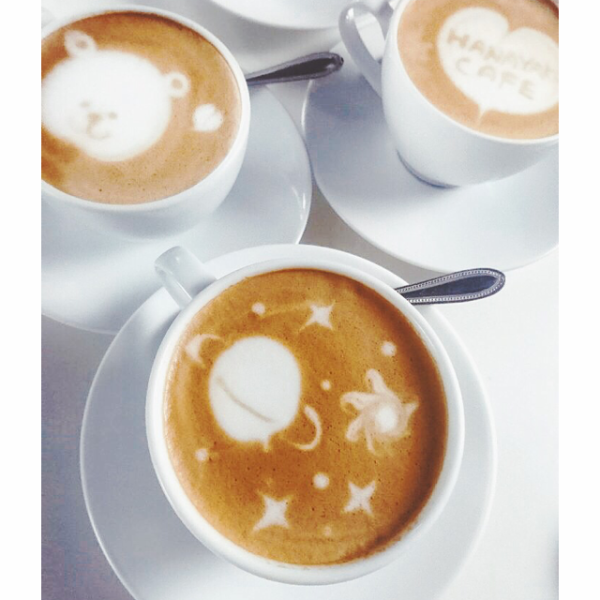 Cute latte art that looks great on SNS (*^_^*)