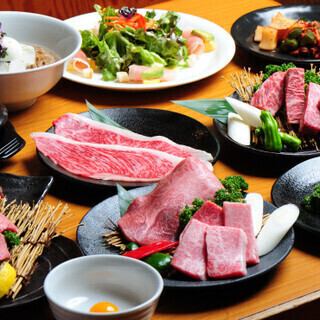 【SANコース】A5黒毛和牛の厚切りステーキロース等贅沢な和牛をこだわりのカットで味わえます◎