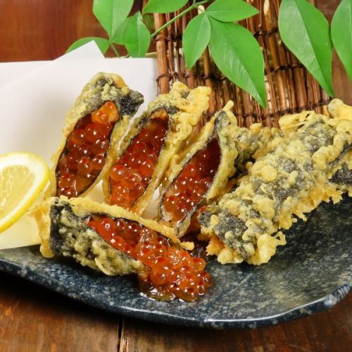 珍しい【いくらの天ぷら】