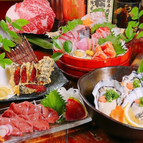 肉と海鮮のコース料理