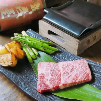 【豪華絢爛コース6600円(税込)】鰻の白焼き、黒毛和牛の瓦焼きなど全10品/3時間飲み放題付き