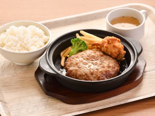 Sapporo Zangi (1 piece) & burger set meal