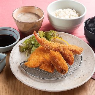 カキフライミックスとろろ御膳