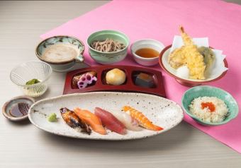 華やか寿司とろろ御膳