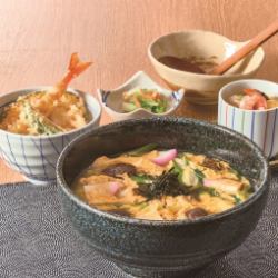 五目きしめんと天ぷらミニ丼セット