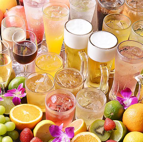 Alcoholic drinks as well as soft drinks