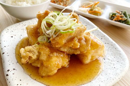 鶏もも肉と豆腐のみぞれあん