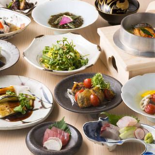 새로운 점심 한정 【제철 회석 아카네 (아카네) 7,300 엔】 쿠폰 이용으로 원 음료 서비스로 5,980 엔