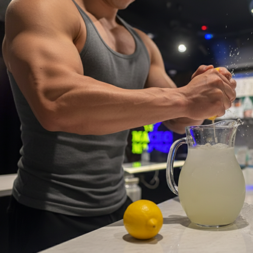 【名物】大胸筋の咆哮!限界突破の「生絞りマッチョレモンサワー」