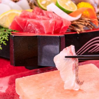 [Sudachi rock salt shabu-shabu] Assorted 6 kinds of sashimi 1090 yen for 1 person/1980 yen for 2 people