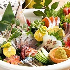 Assortment of 5 types of sashimi of the day (3 pieces)