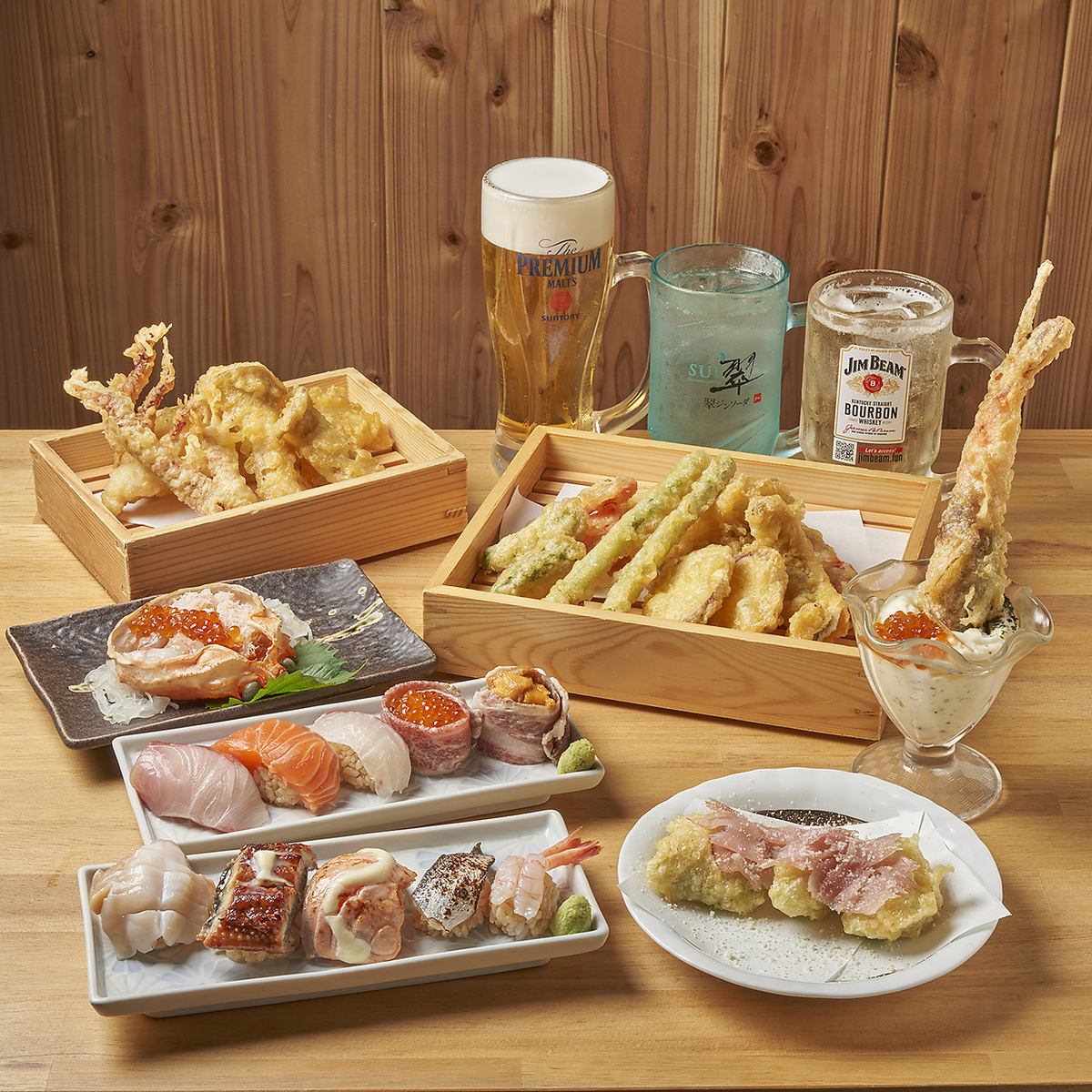 If you want to eat cheap and delicious sushi and tempura, try "Oyaji" Drinks start from 199 yen