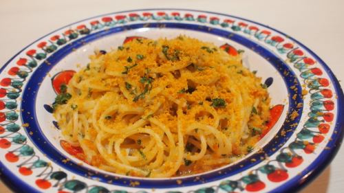 【スパゲッティ】サルディーニャ島のカラスミのオイルソース