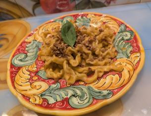 [マファルディーネ] シチリア郷土ソース トラパネーゼソース和え 香ばしいアーモンドかけ