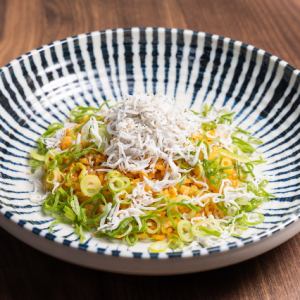 シラスとネギの焼きメシ