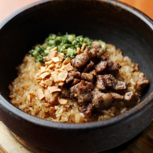 Stone grilled meat rice