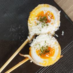 【肉巻き】半熟玉子　～塩だれチーズ～