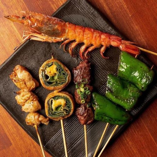 New skewers and seafood dishes