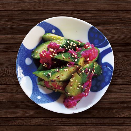 Plum and cucumber jellyfish