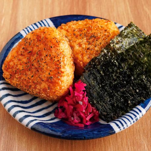 Charcoal grilled rice balls
