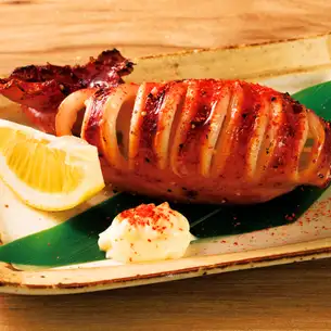 屋台のイカ醤油焼き
