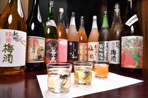 梅酒は圧巻の品ぞろえ！優しい甘さが女性に人気です☆