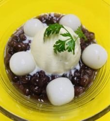 クリーム白玉ぜんざい