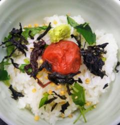 お茶漬け　梅干し