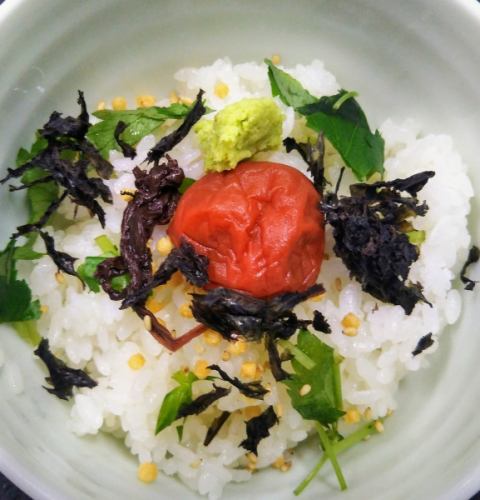 お茶漬け　梅干し