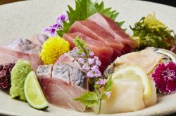 Assorted sashimi