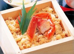 Crab rice with Seiro chazuke