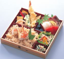 crab rice bento