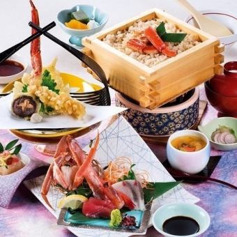 螃蟹宴套餐（共8种）4,680日元（含税）