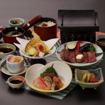 里山牛排套餐（共8道菜）3,500日圓（含稅）