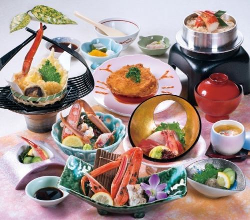 かにづくし釜めし会席