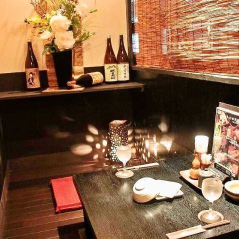 2人個室はプライベートな飲み会やデートにぴったり♪