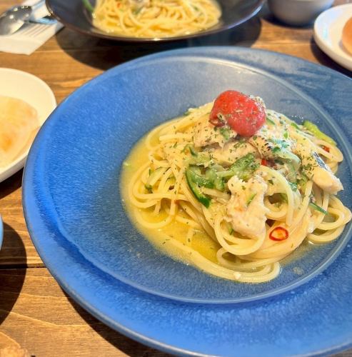 【7月限定】ハモとキュウリのペペロンチーノ 梅肉添え