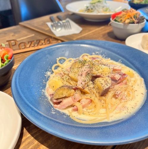 【9月限定】ベーコンと鳴門金時のクリームパスタ