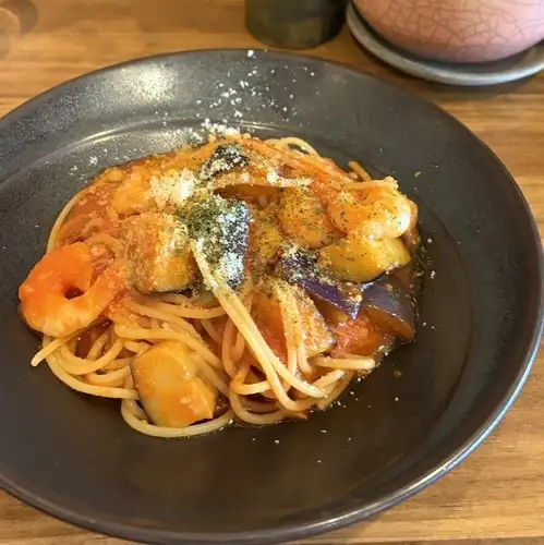 새우와 가지의 토마토 소스 파스타(9월 한정)