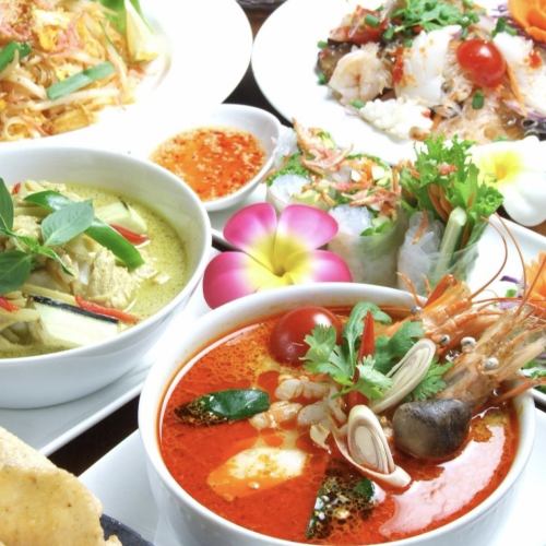 【忘年会・新年会利用◎】トムヤムクンやパッタイをはじめタイ・ベトナム料理を堪能できる各種コース♪
