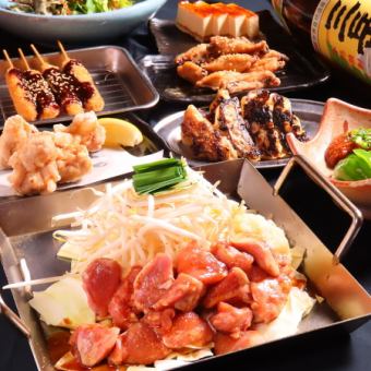 [90 minutes all-you-can-drink included!] New specialty! Chicken, garlic, and miso teppanyaki course 4,400 yen
