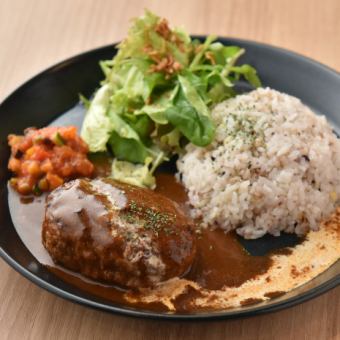 Stewed hamburger steak