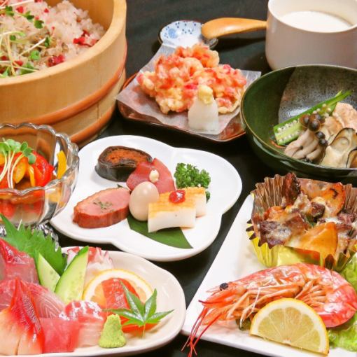 【标准满足套餐】2.5小时无限畅饮！红烧肉、炸比目鱼等7道菜5,000日元（含税）