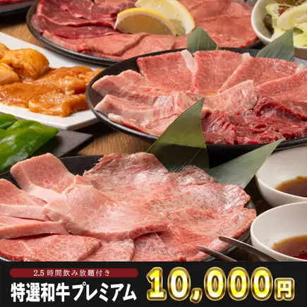 【特選和牛プレミアム】和牛ザブトン・上カルビ・上ロースなど肉11種320g｜2.5時間飲放付